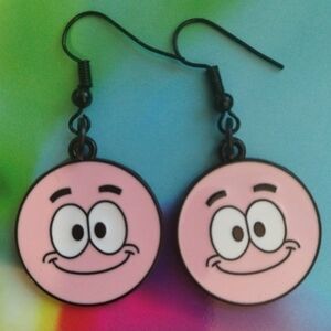 HANDMADE SpongeBob SquarePants Patrick Star Dangle Earrings
